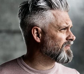 Grey hairstyles for men