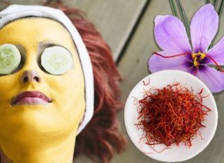 homemade saffron face mask